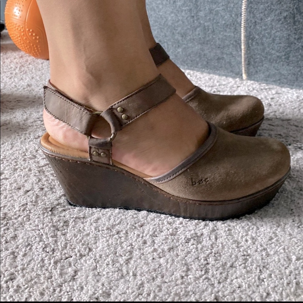 B.Ø.C Rina Wooden Slingback Clog Wedges